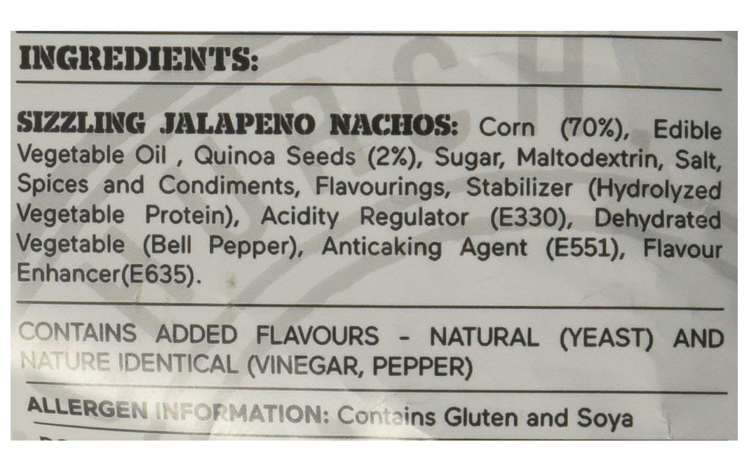 Colonel & Co Sizzling Jalapeno Nachos With Quinoa Seeds   Pack  60 grams